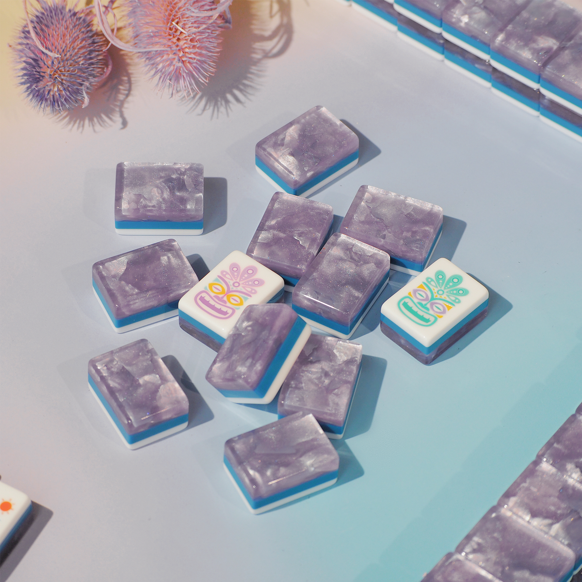 Palm Beach Bling Mahjong Set - Lavender