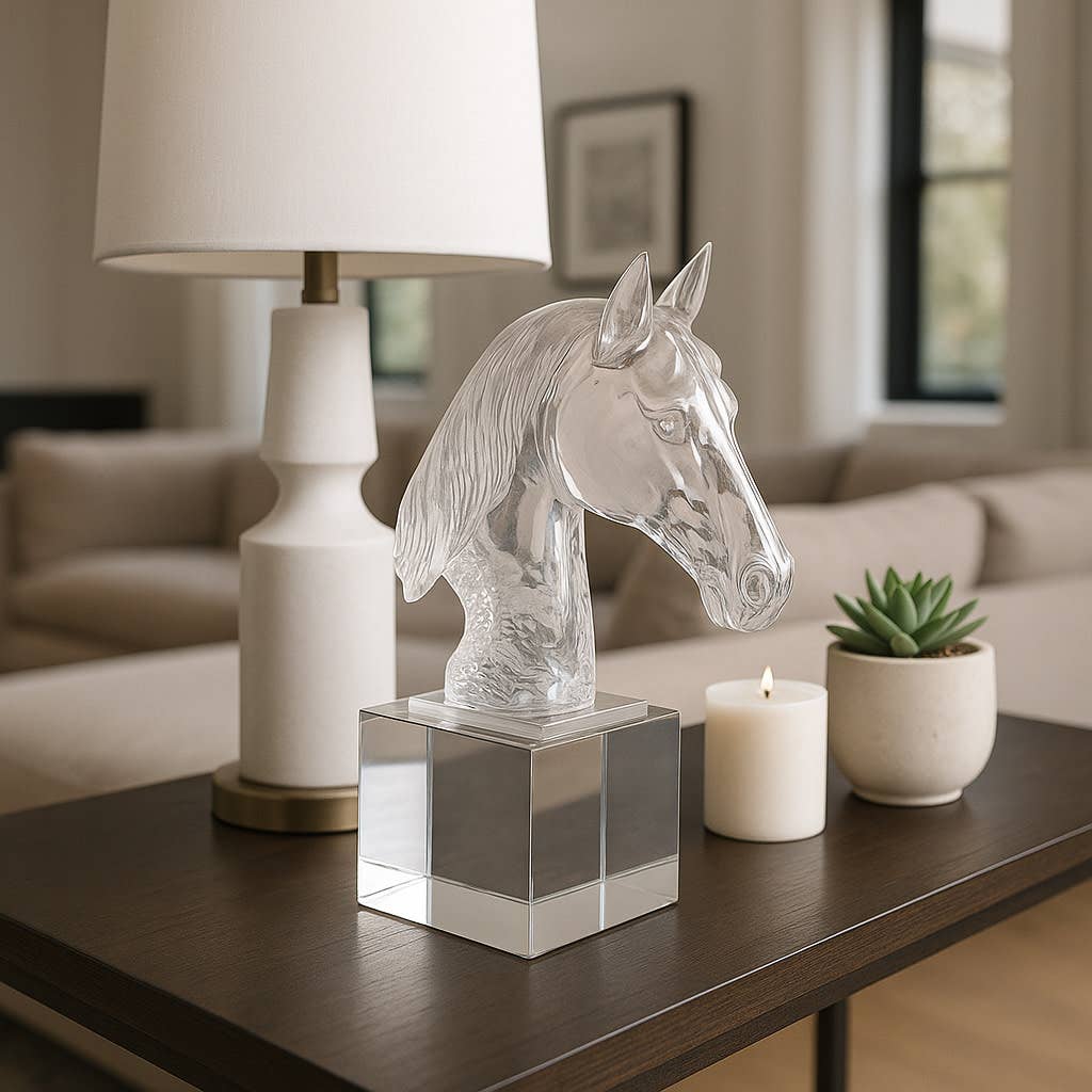 Decorative Object - Clear Crystal Elegant Horse