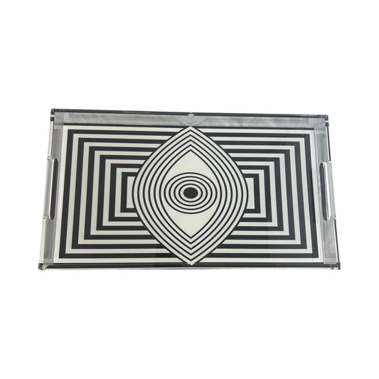 Evil Eye Tray in Lucite