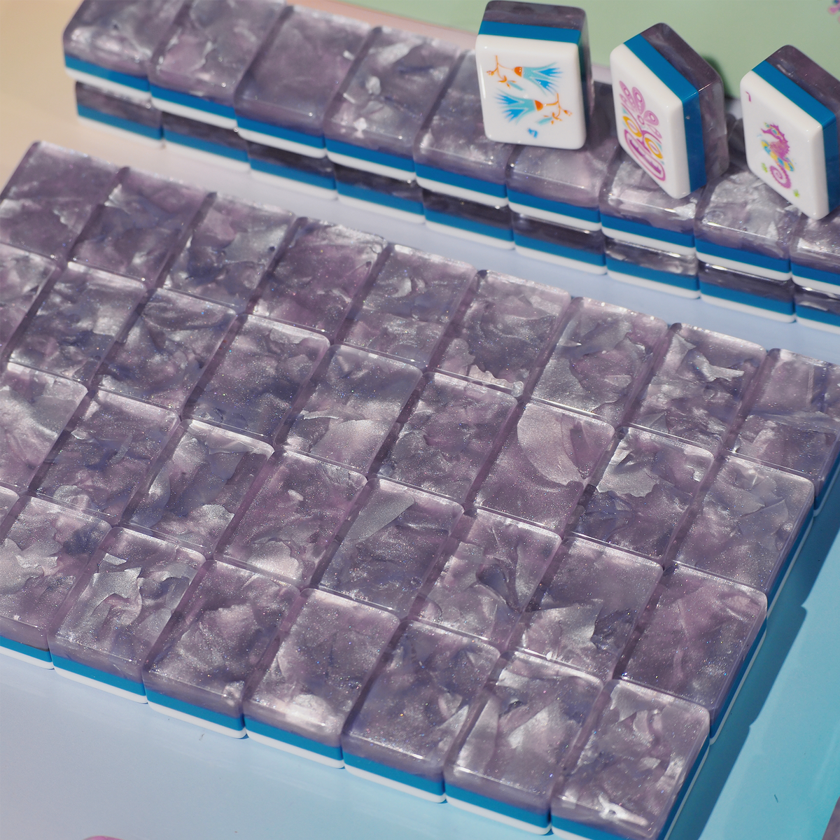 Palm Beach Bling Mahjong Set - Lavender