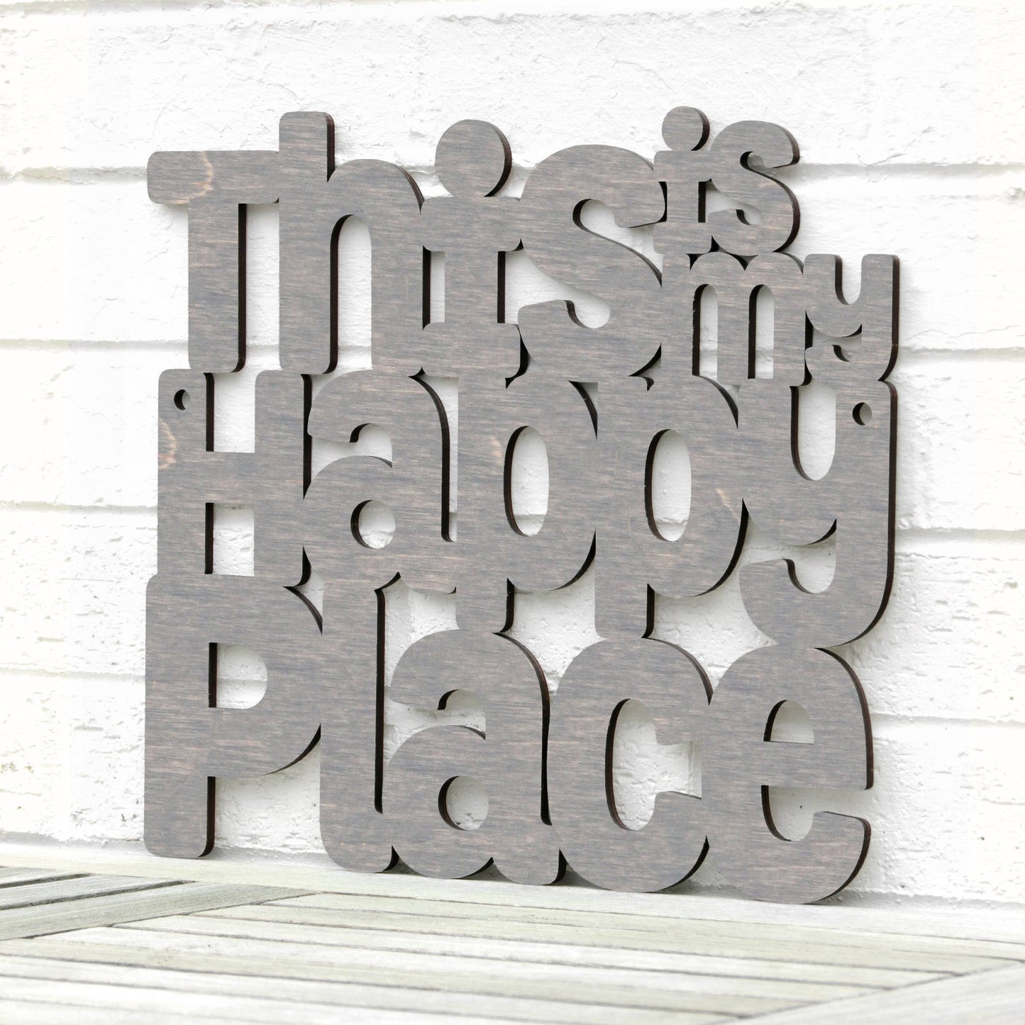 This Is My Happy Place Laser Cut Wood Wall Decor