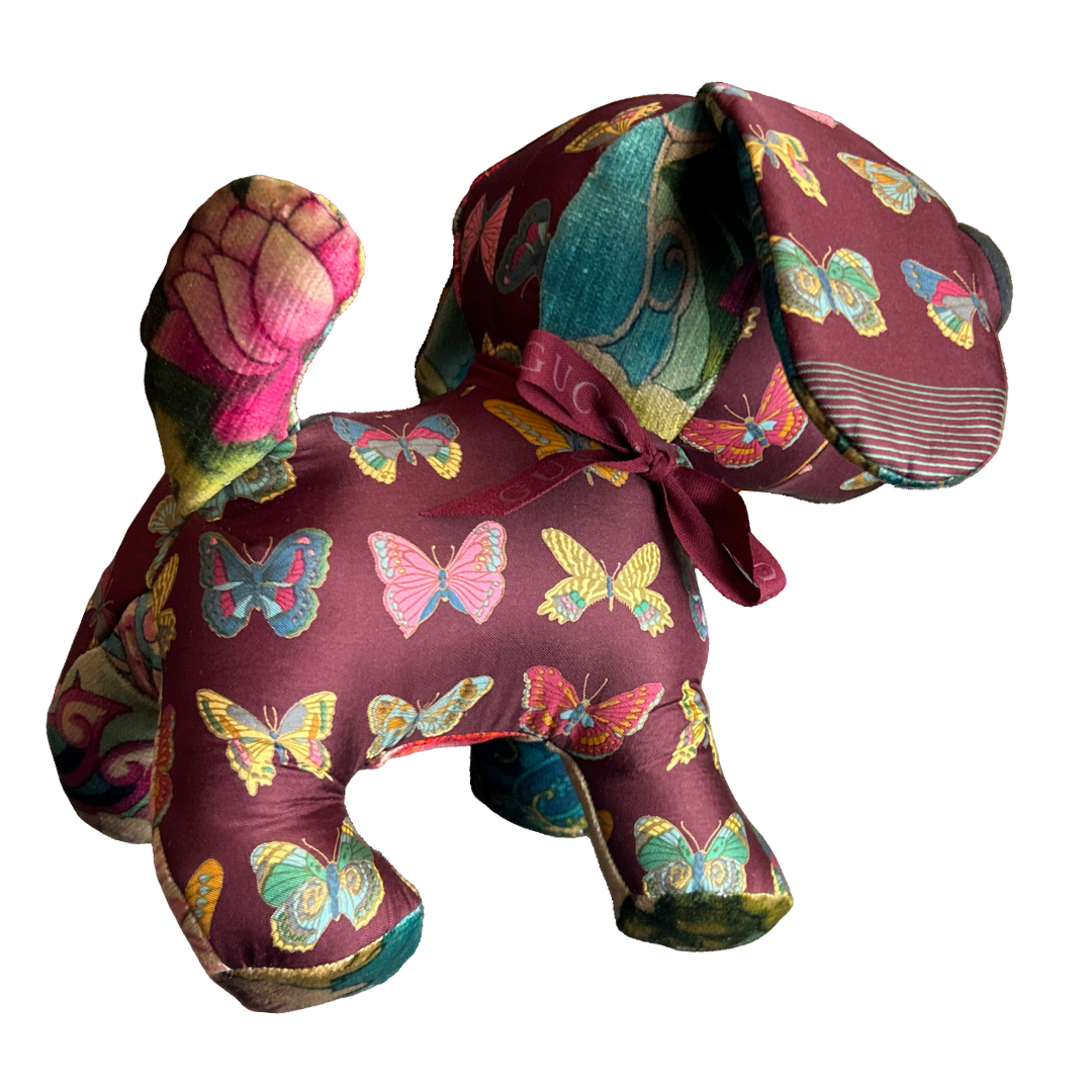 Gucci Farfalle Vintage Silk Scarf Loyal Puppy