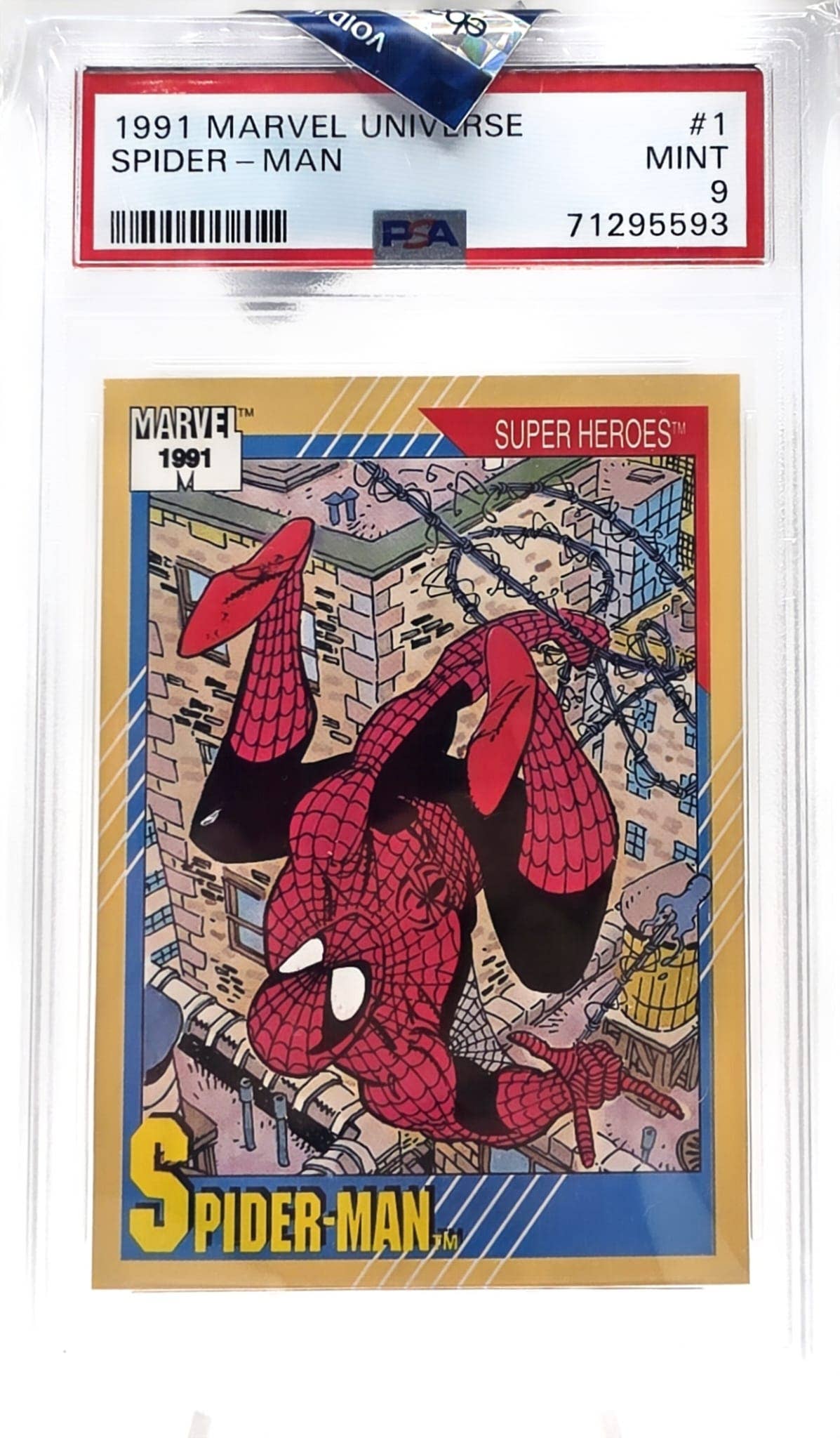 1991 Marvel Universe Series 2 #1 Spider-Man PSA 9 MintGraded