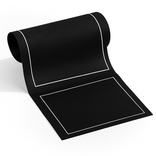 Cotton Cocktail Napkin Roll: Queen of Spades (Black)