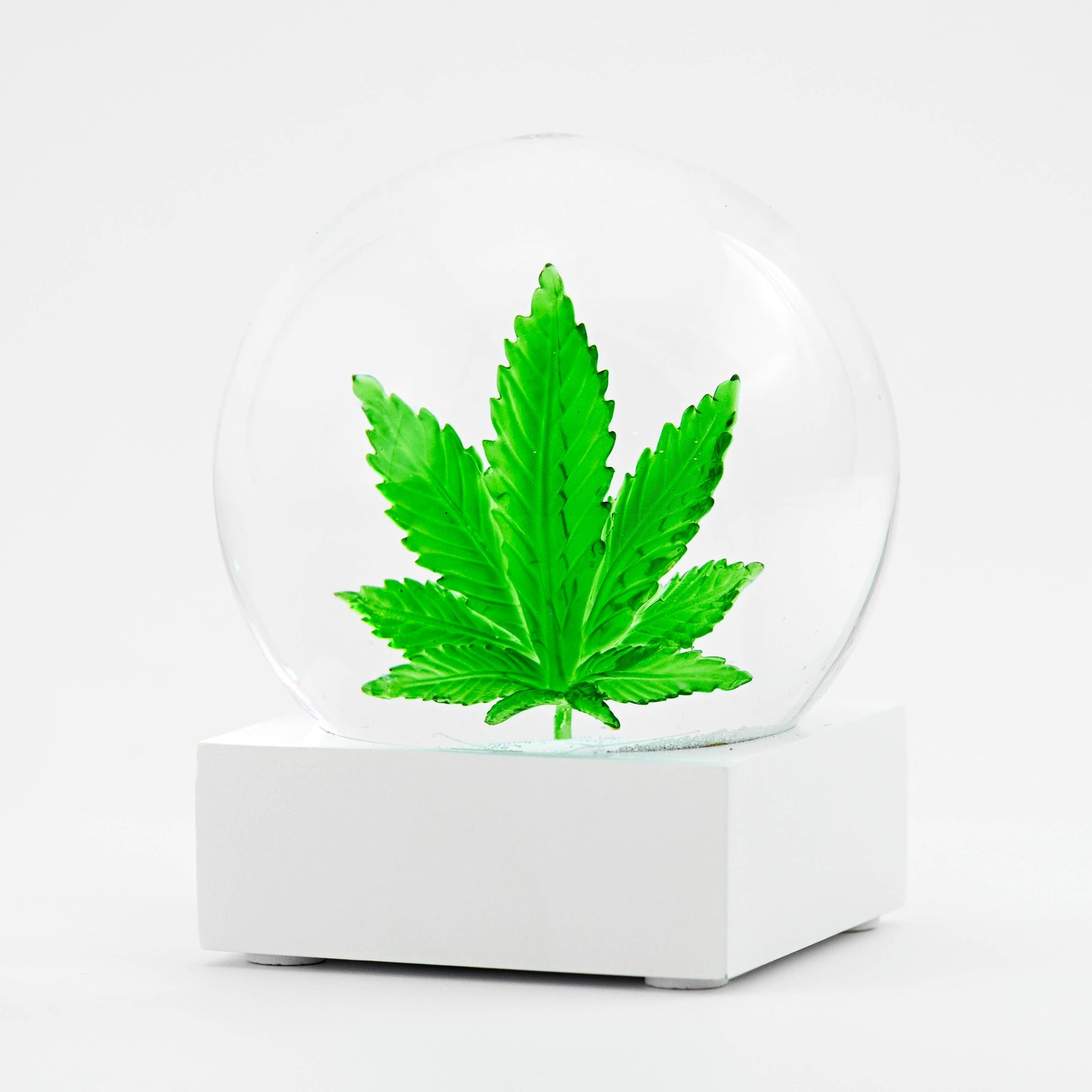 Marijuana Leaf Snow Globe
