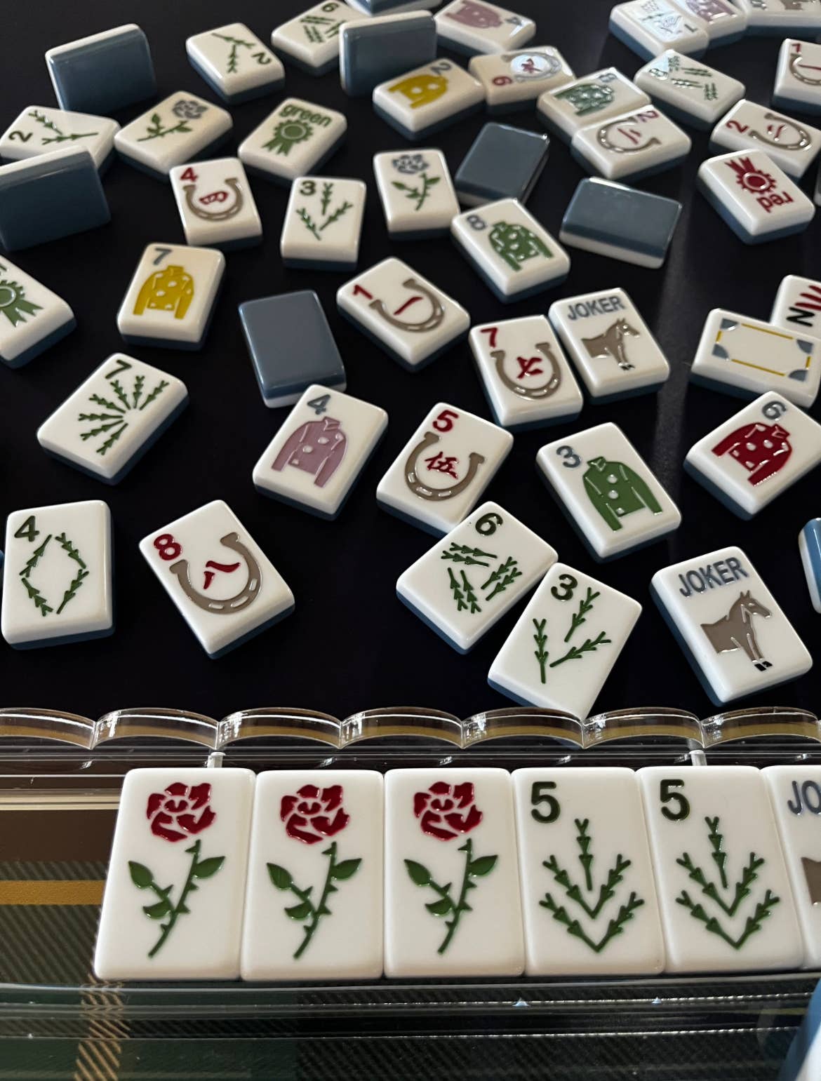 Polo Club (Equestrian) Mahjong Tiles (Racks and Mat not included)