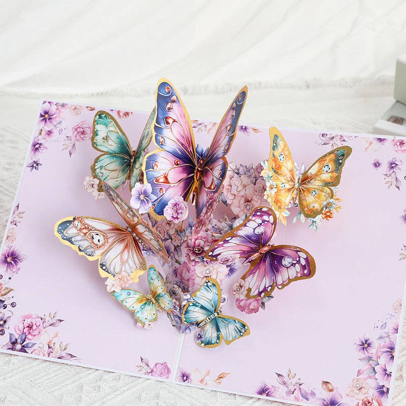 Butterfly Greeting Card Foil Embossed Gift