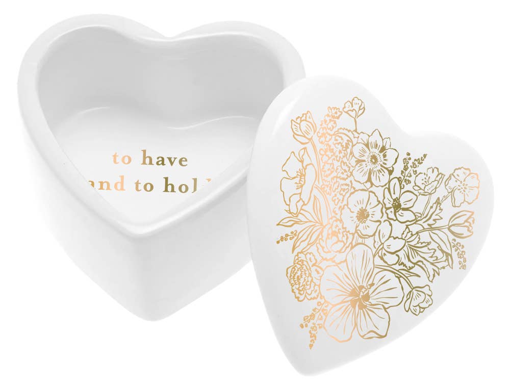 Ceramic Heart Shaped Trinket Box | Have and Hold