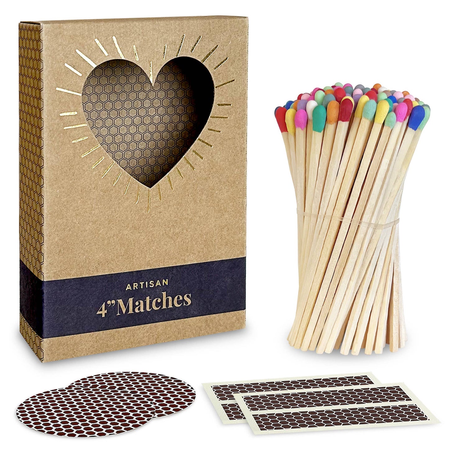 Rainbow Decorative Matches - Sizes & Styles of Your Choice