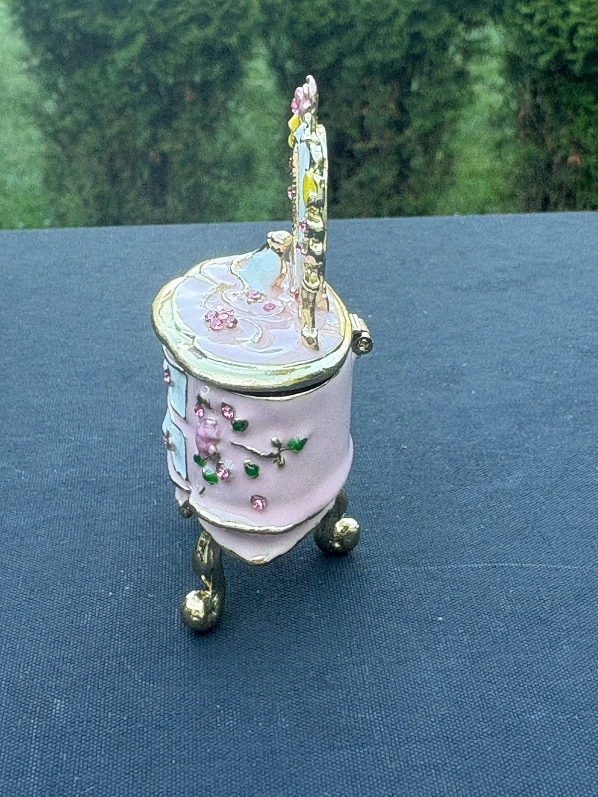 Enamel Crystal Ring Boxes