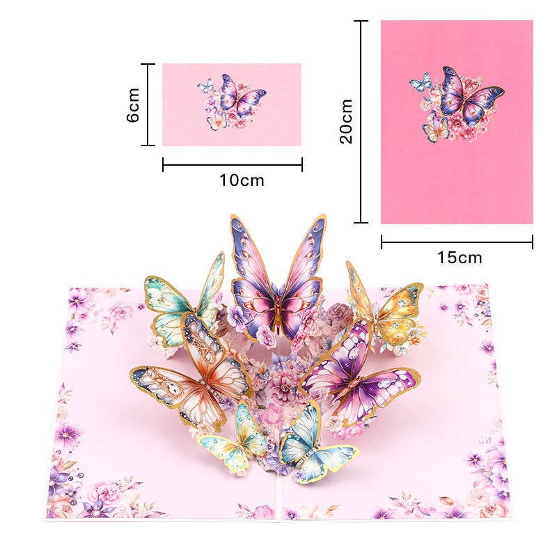 Butterfly Greeting Card Foil Embossed Gift