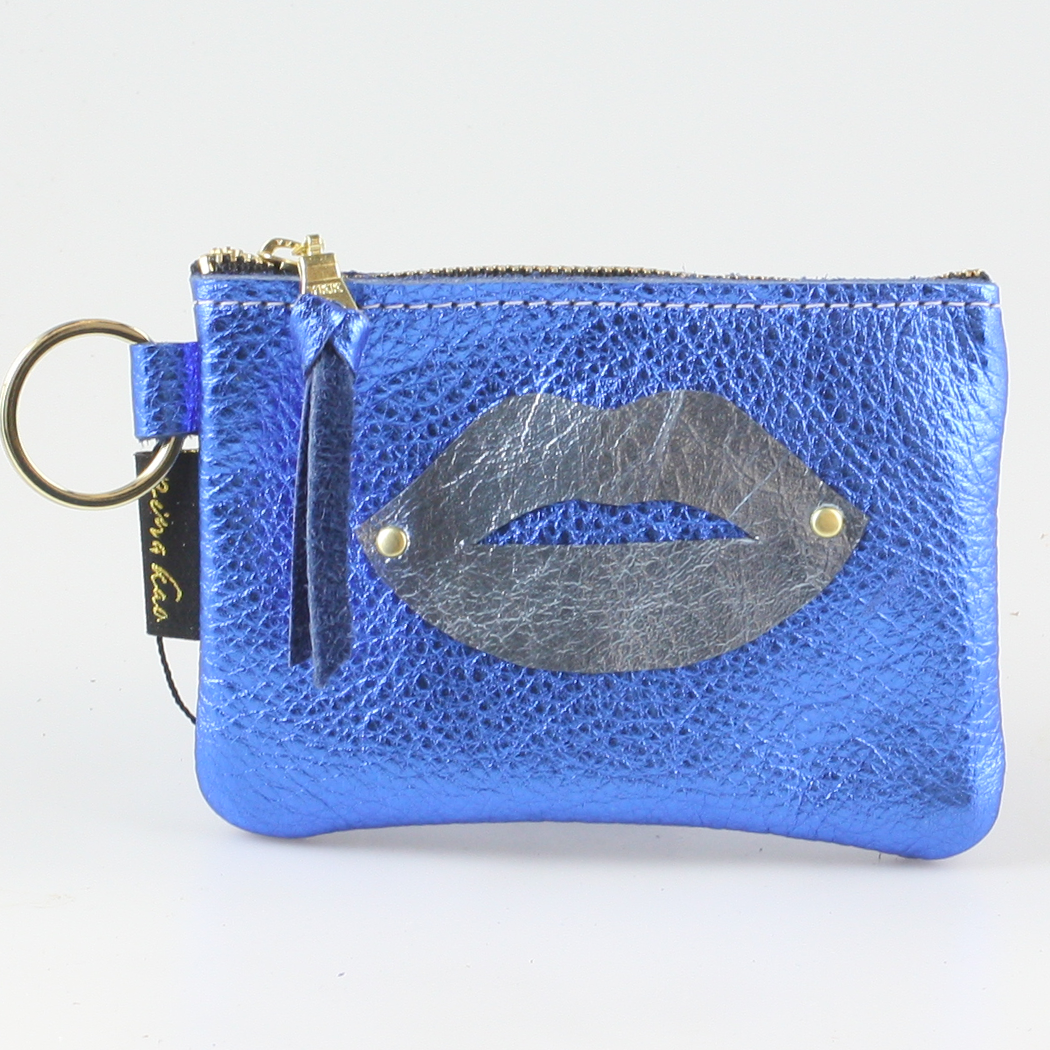 The LIPS Appliqué Clutch/Makeup Bag