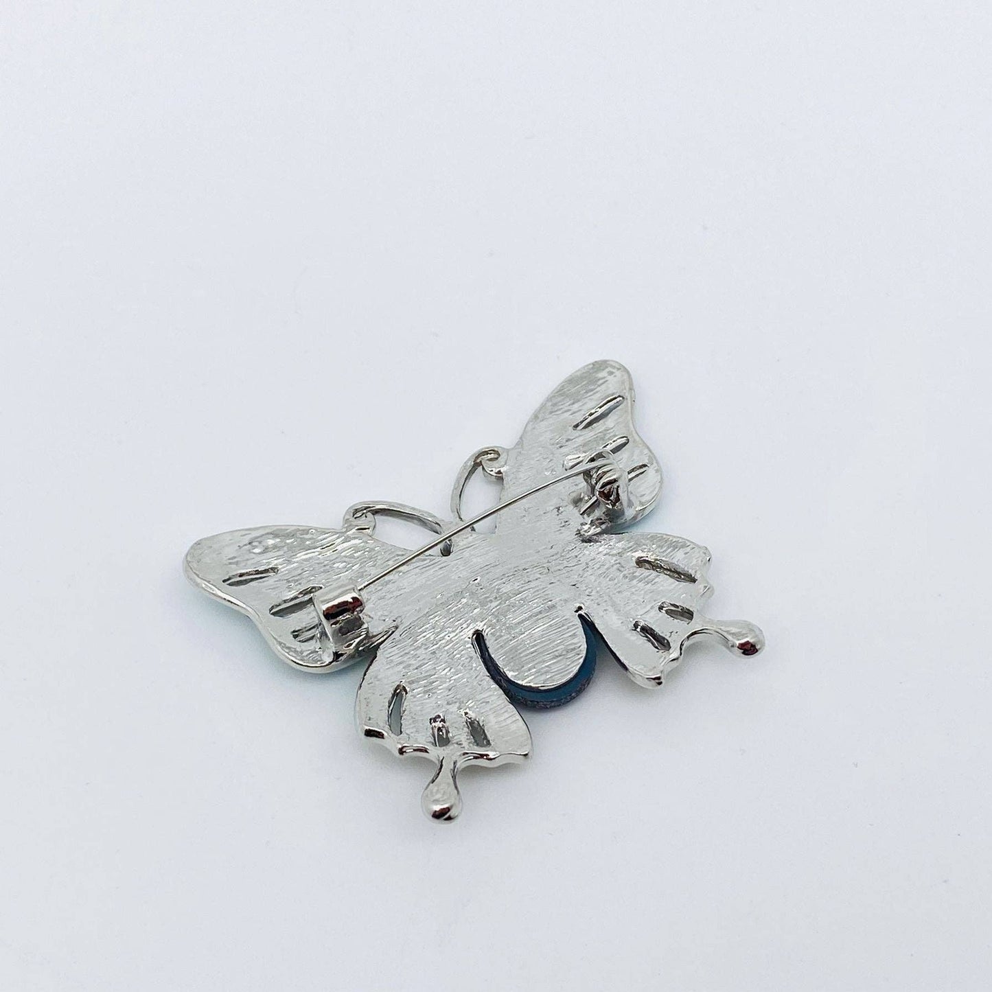 Colored Enamel Rhinestone Butterfly Brooch