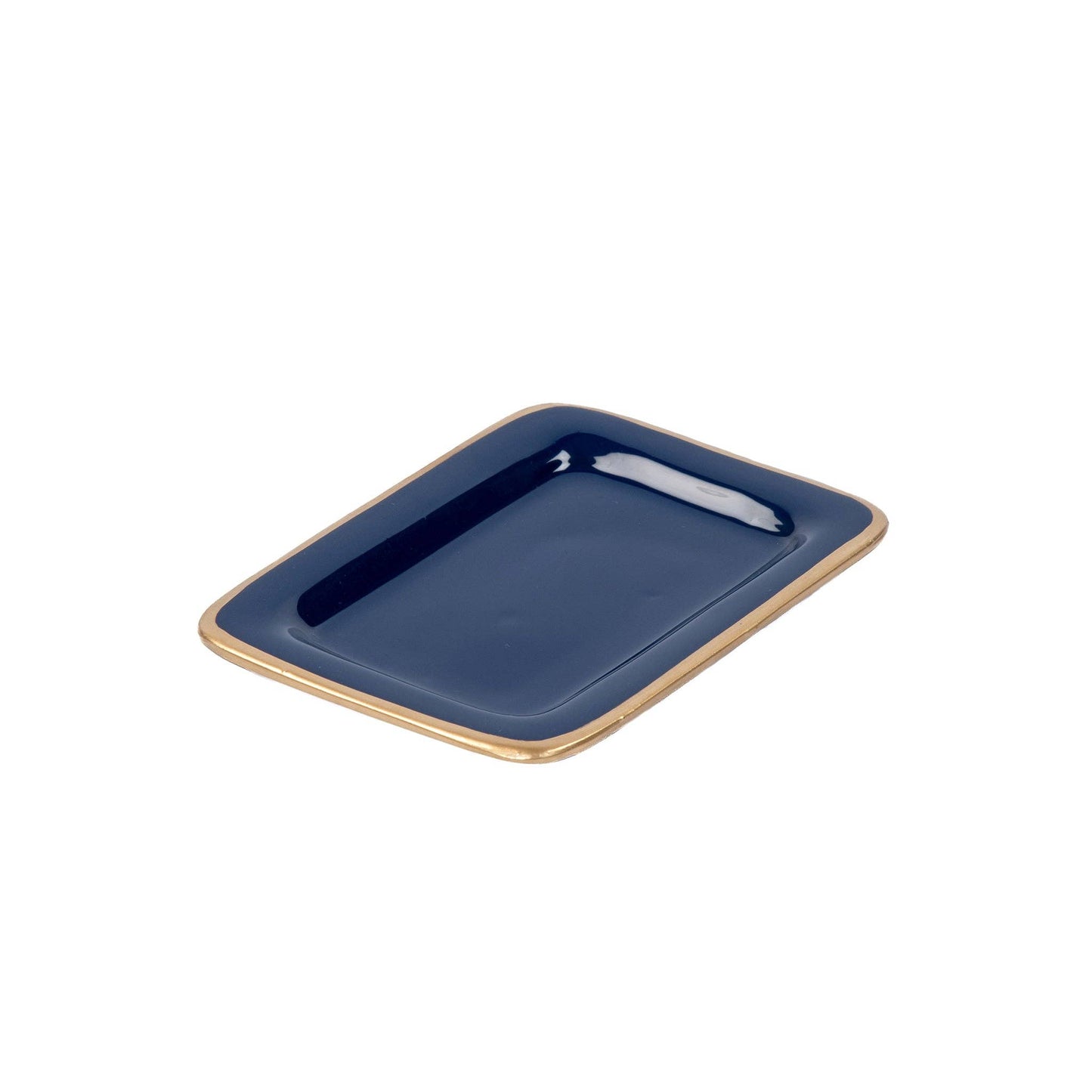 Gracie Enameled Tray (Indigo Blue)