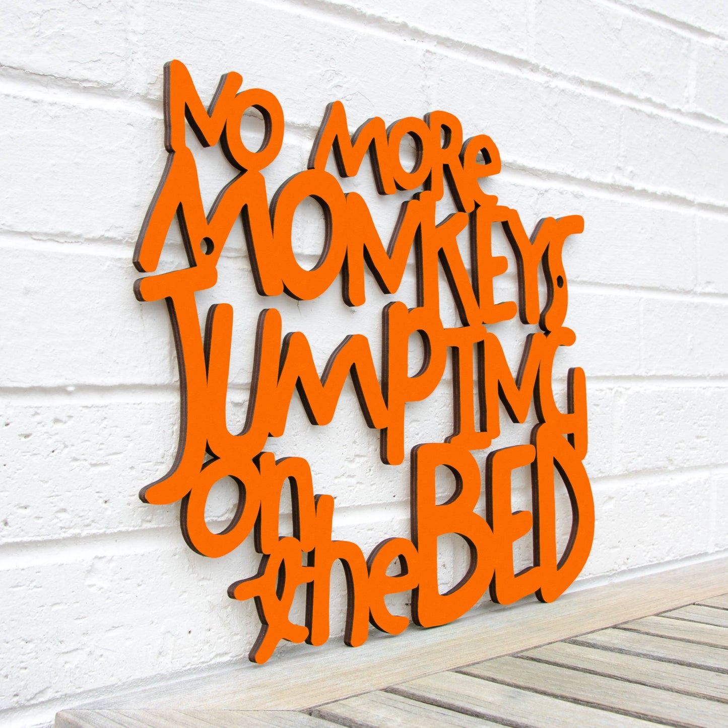 No More Monkeys Jumping On The Bed, Kids Playroom Wall Art