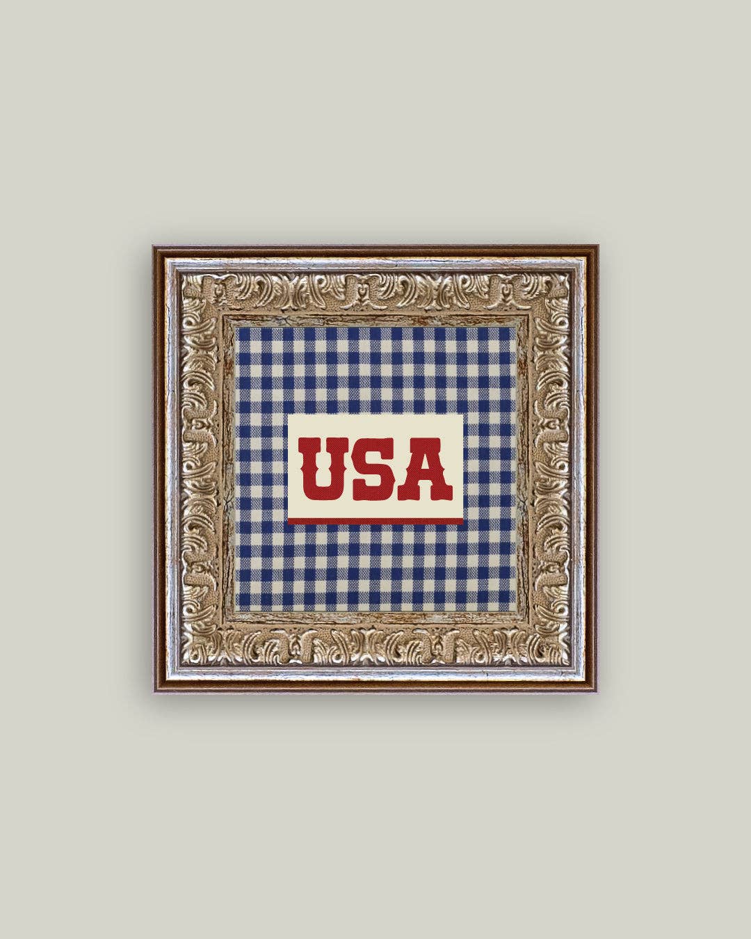 Plaid USA Framed Antique Art