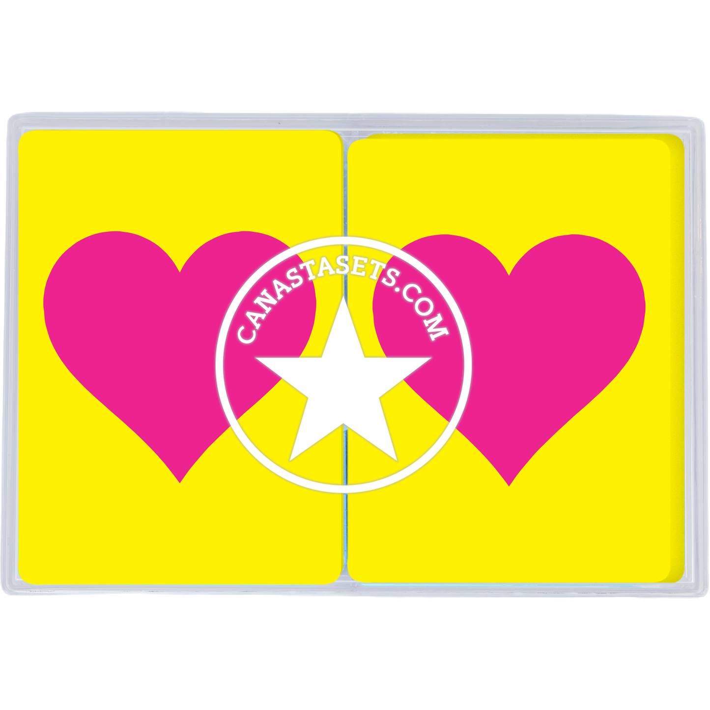 Pink Heart PVC playing cards