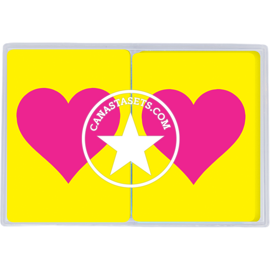 Pink Heart PVC playing cards