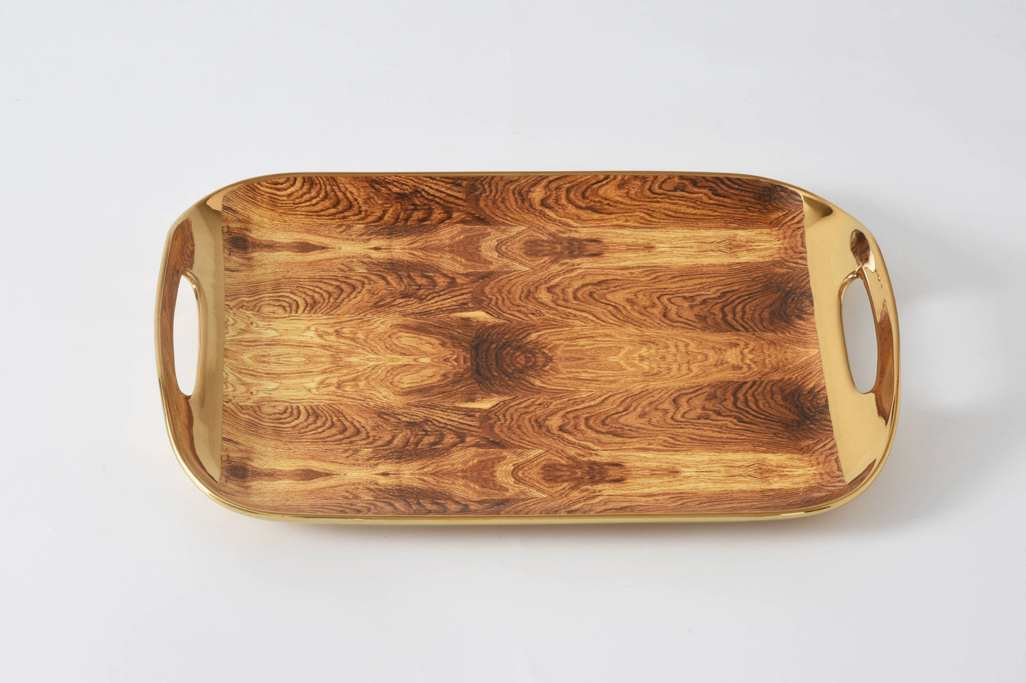 Serving Tray with Handles in Porcelain