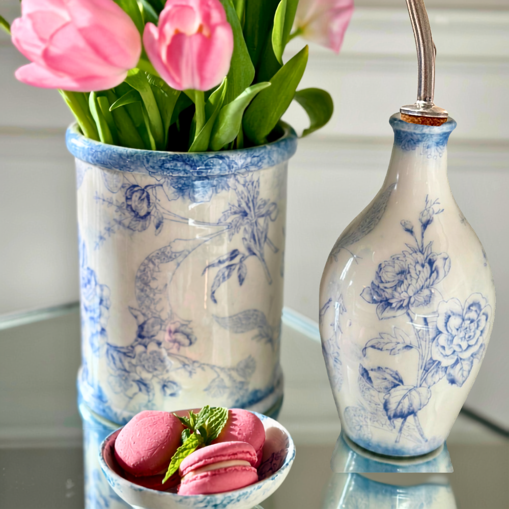 Blue Oil Bottle from Italy