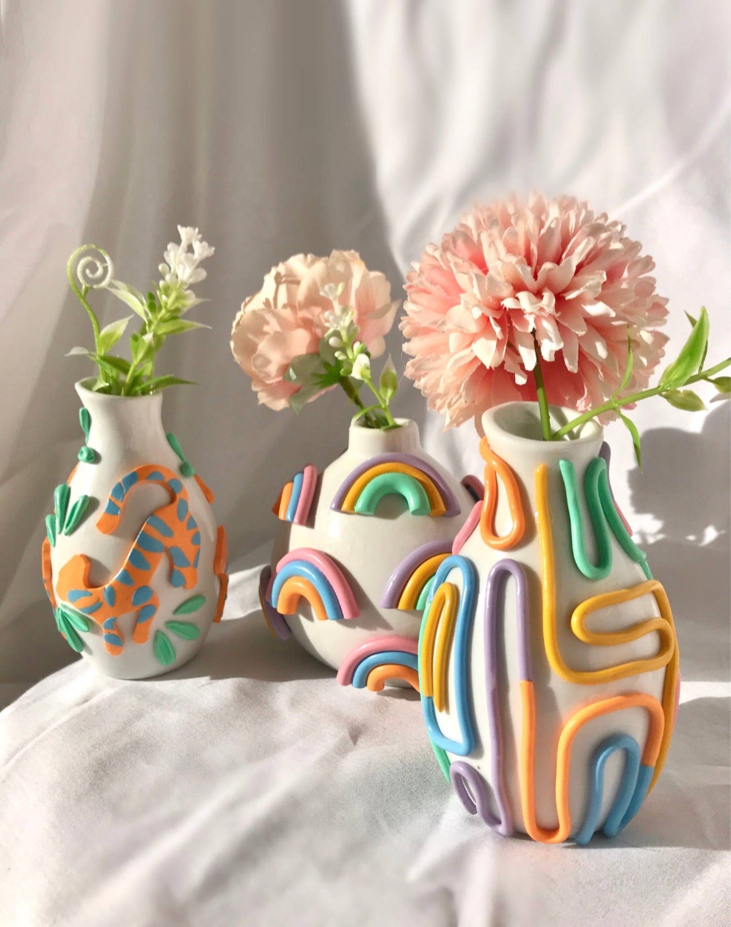 Retro Eclectic Colorful Bud Vase- Boho Mini Vase (Designers' Pick)