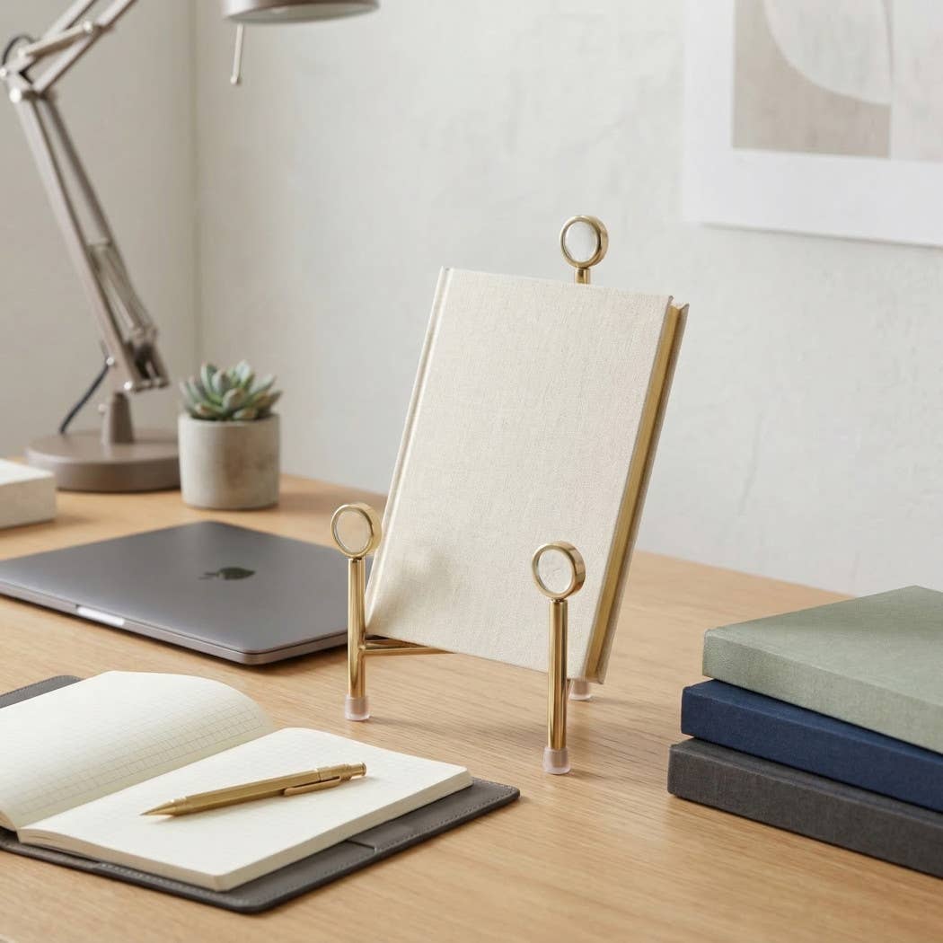 Gold Metal Acrylic Easel Stand, 10 in.(Book Holder)