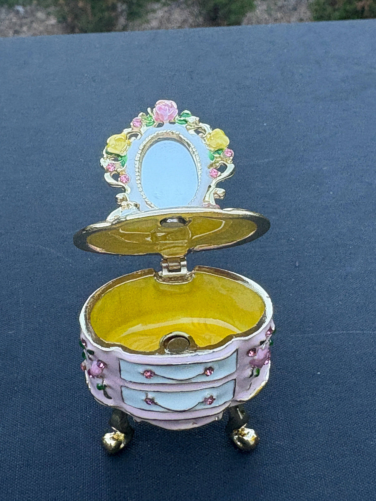 Enamel Crystal Ring Boxes