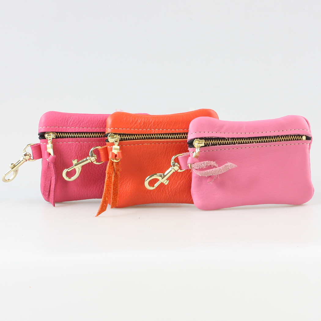 Soft Leather Zippered Pouch