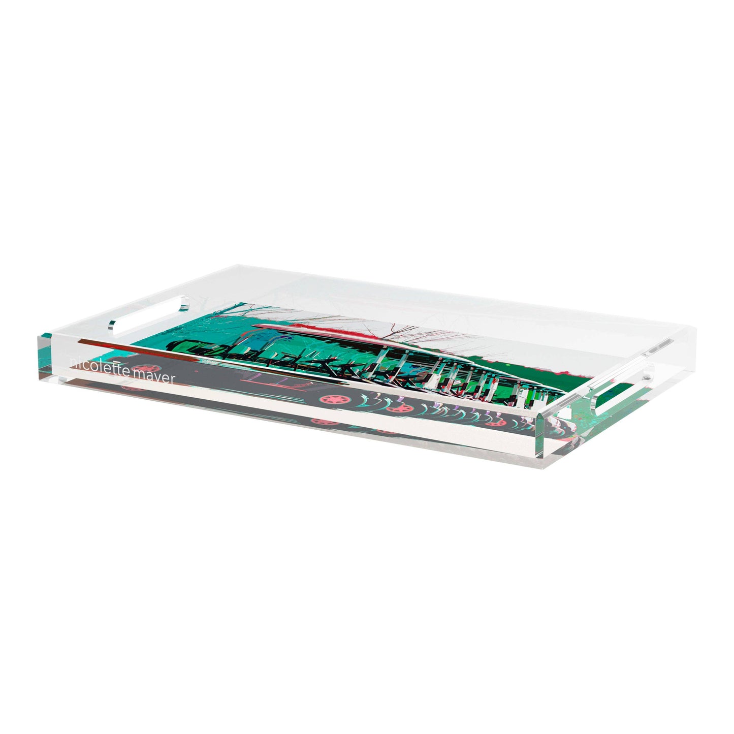 Golf Nine Iron Green Rectangle Tray