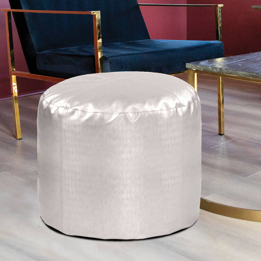 Tall Pouf Luxe Mercury Round