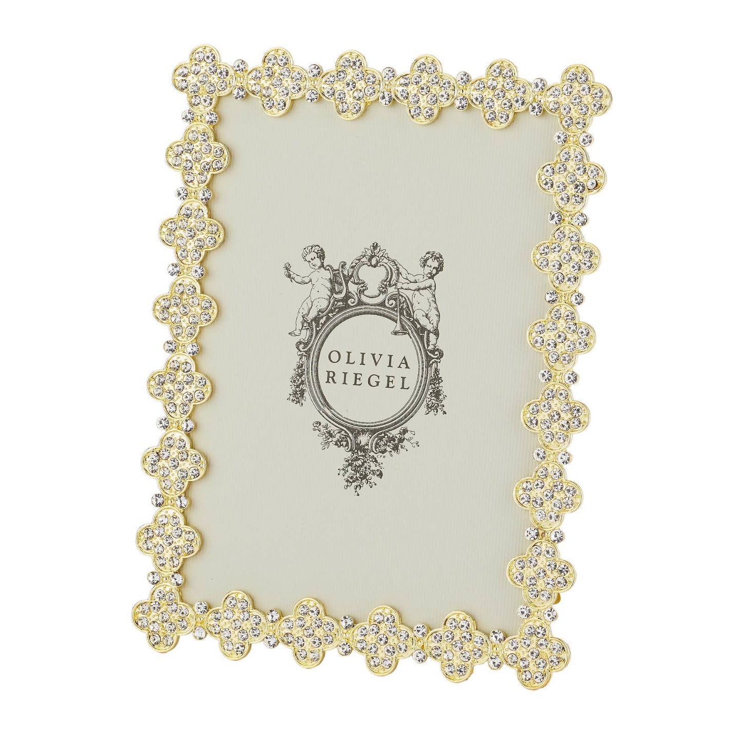 Gold Pavé Clover 5" x 7" Picture Frame | Photo Frame
