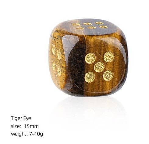 Dice - 15mm Natural Jade Laser Engraved Cube Dice with Rounded Edges Semi-Precious Stone (Set of 2)