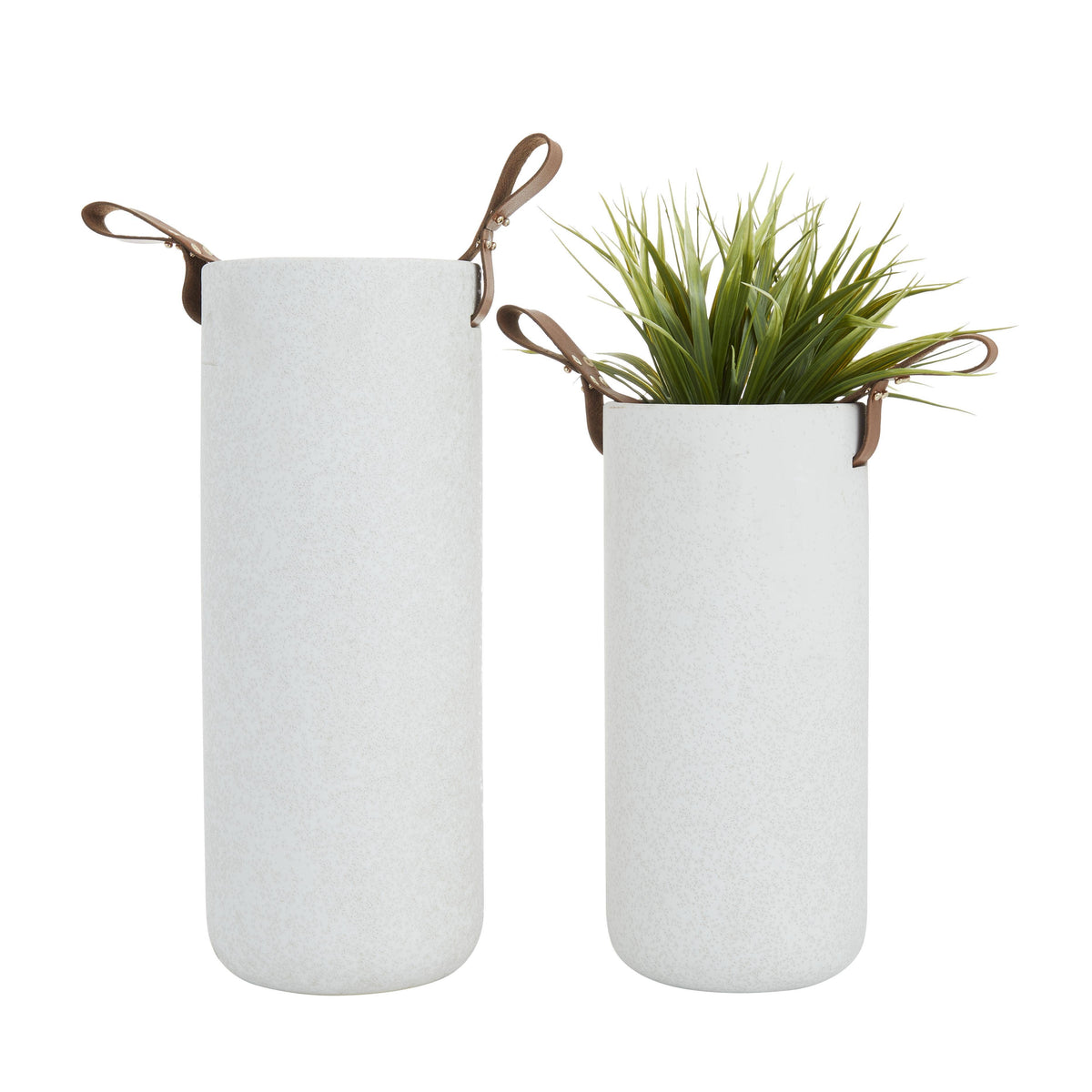 Contemporary White Ceramic Vase Set