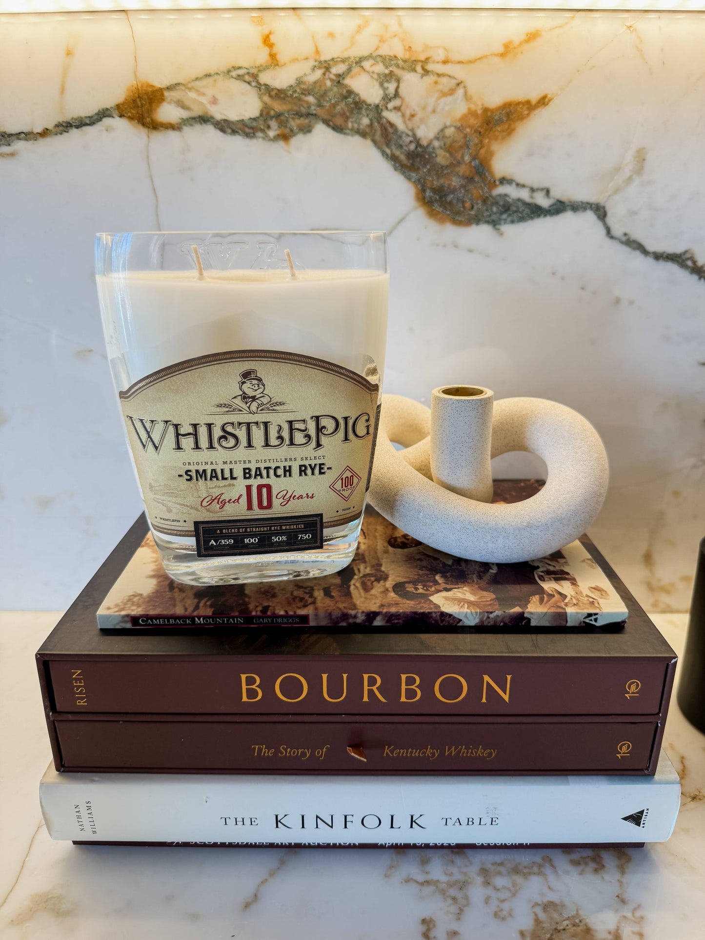 Recycled Whistle Pig Candle