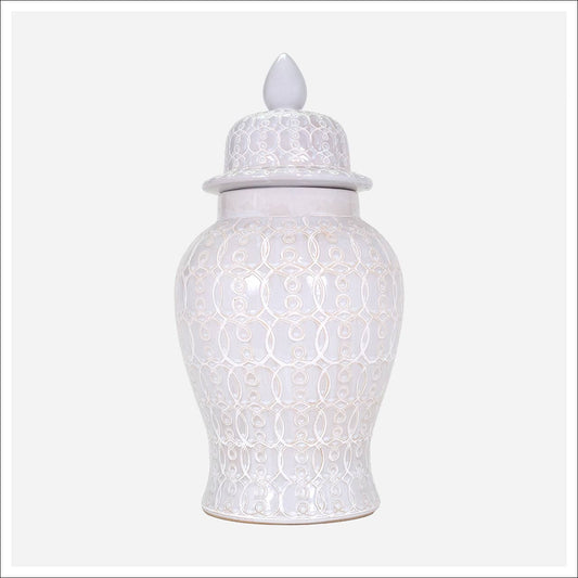 Decorative Ceramic Ginger Jar, 26"h