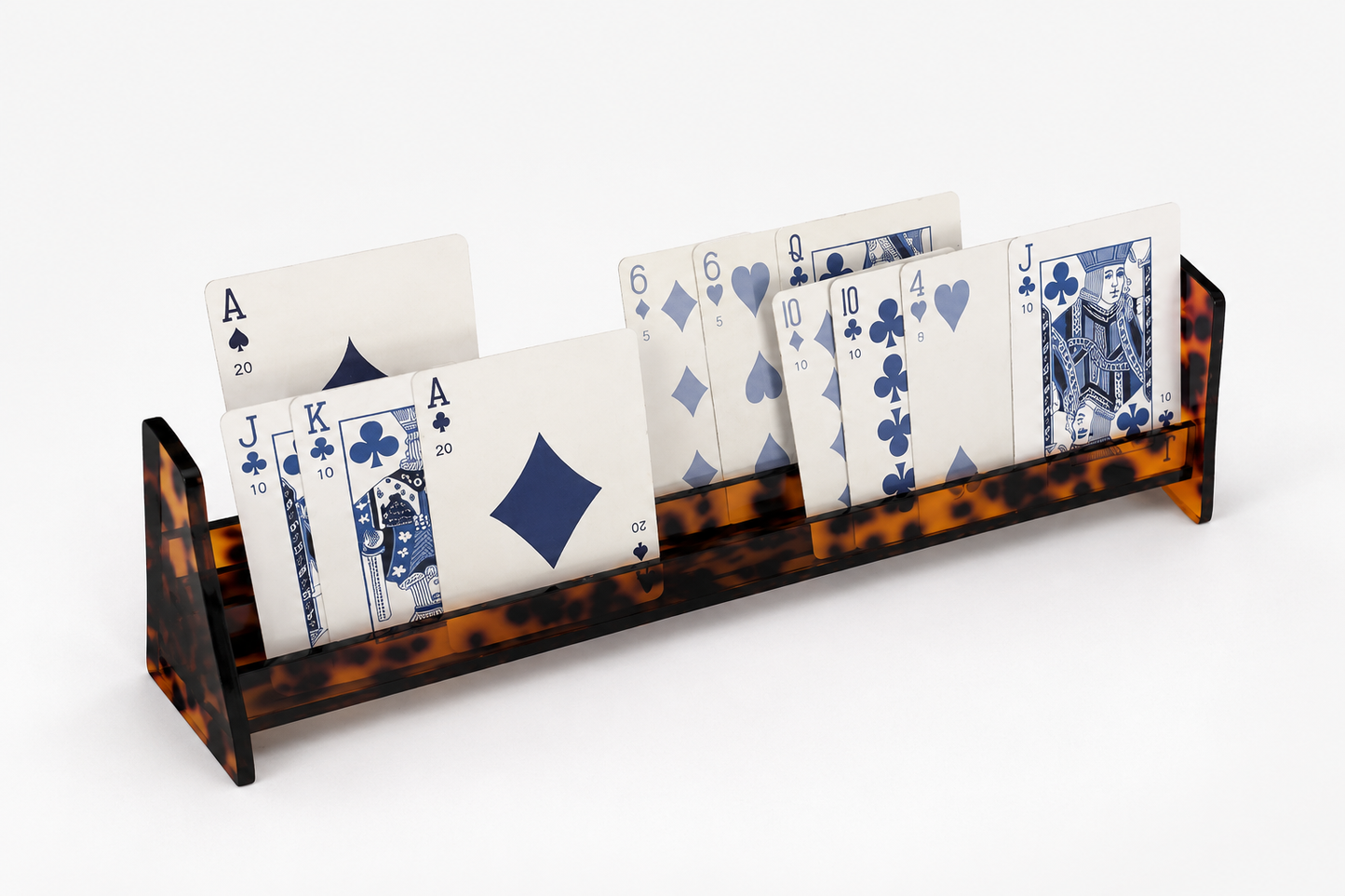 Acrylic Canasta Card Rack - Tortoise