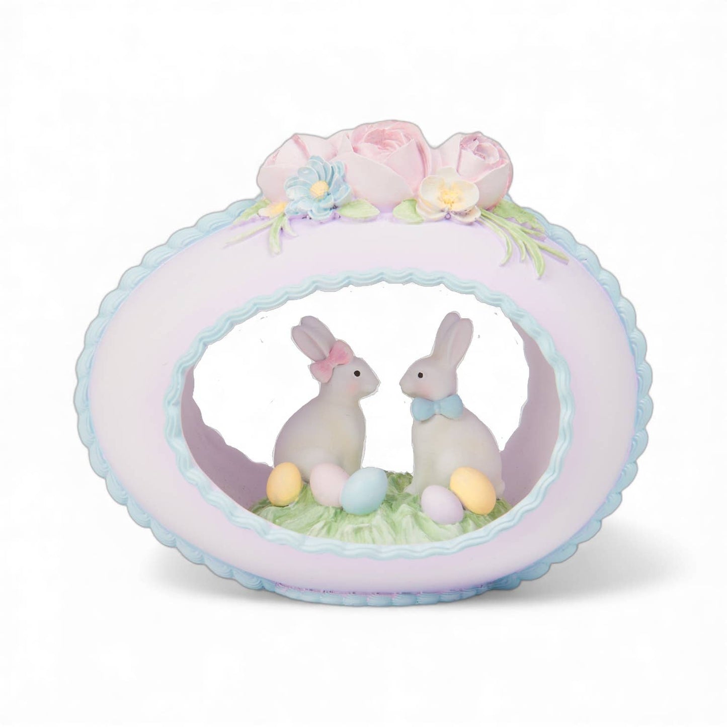 Lavender Sugar Egg w/Bunnies