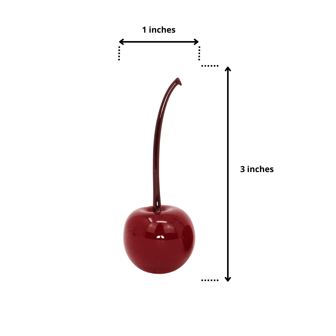Murano Glass Cherries, Lifelike,  Made in Italy (Each)
