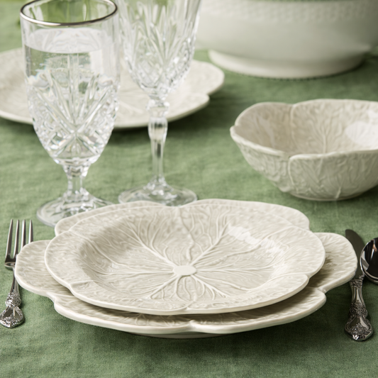 Le Jardin White Cabbage 3-D Salad Plate 9 in