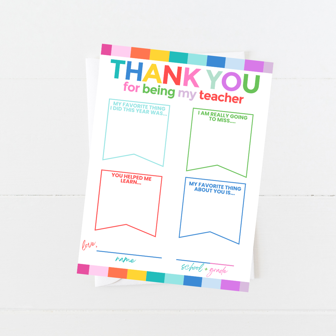 Teacher Thank you Card