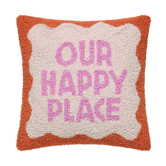 Our Happy Place Hook Pillow