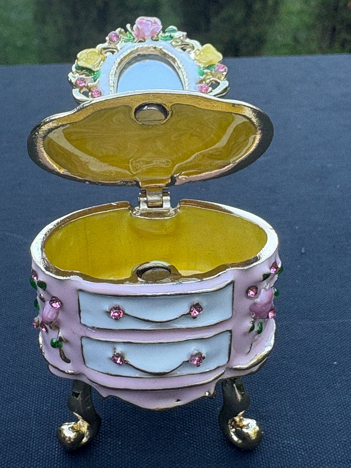 Enamel Crystal Ring Boxes