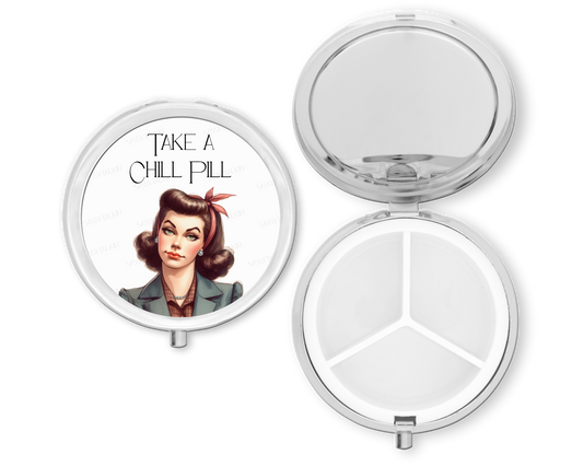 Purse Pill Box Organizer, Take a chill pill