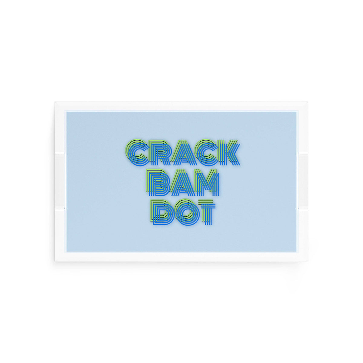 Mahjong Crack Bam Dot Blues Celery Acrylic Rectangle Decorative Tray