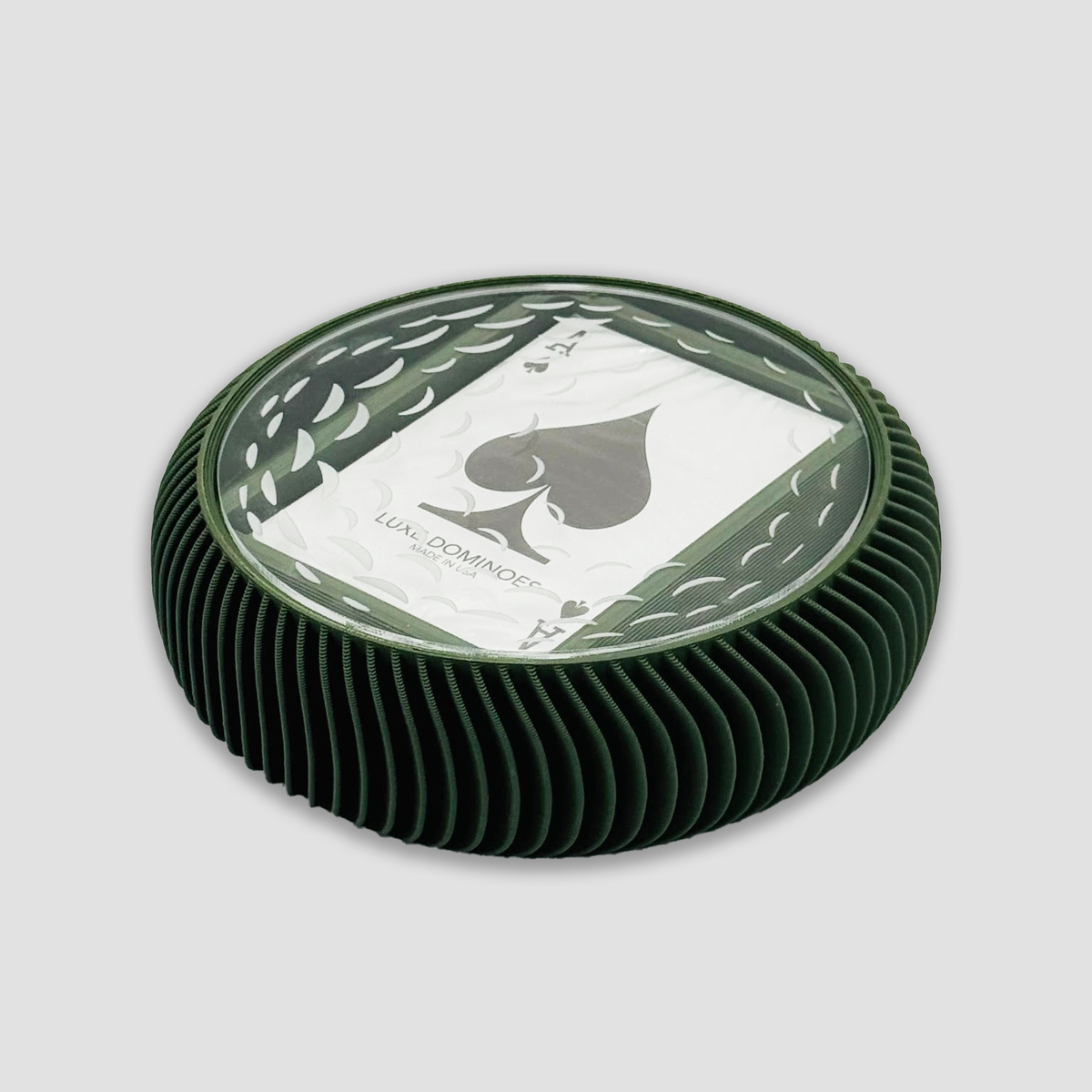 Round Single Card Deck with Golf Ball Engraving