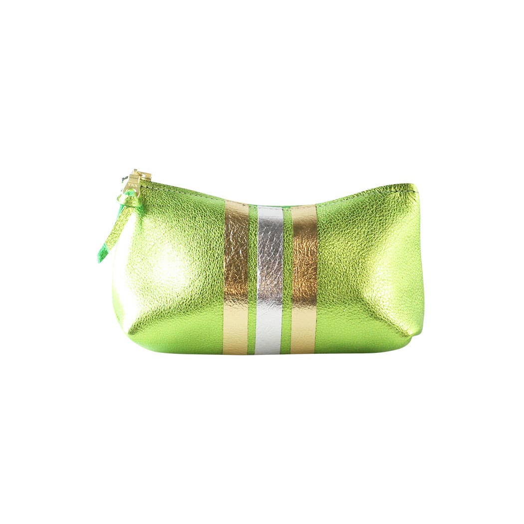 The Metallic Stripe Smaller Makeup Clutch