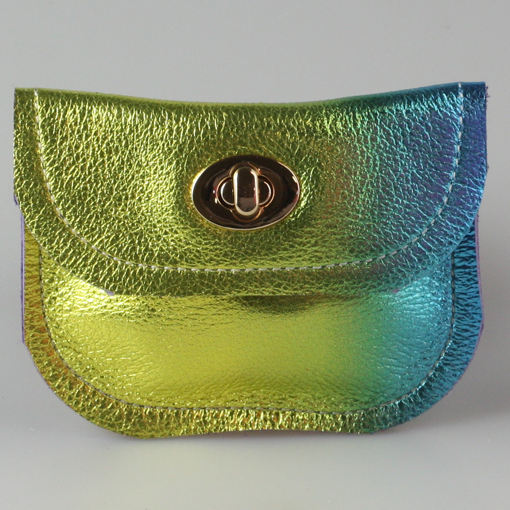 The Turnlock Metallic Leather Wallets: 3 sizes!