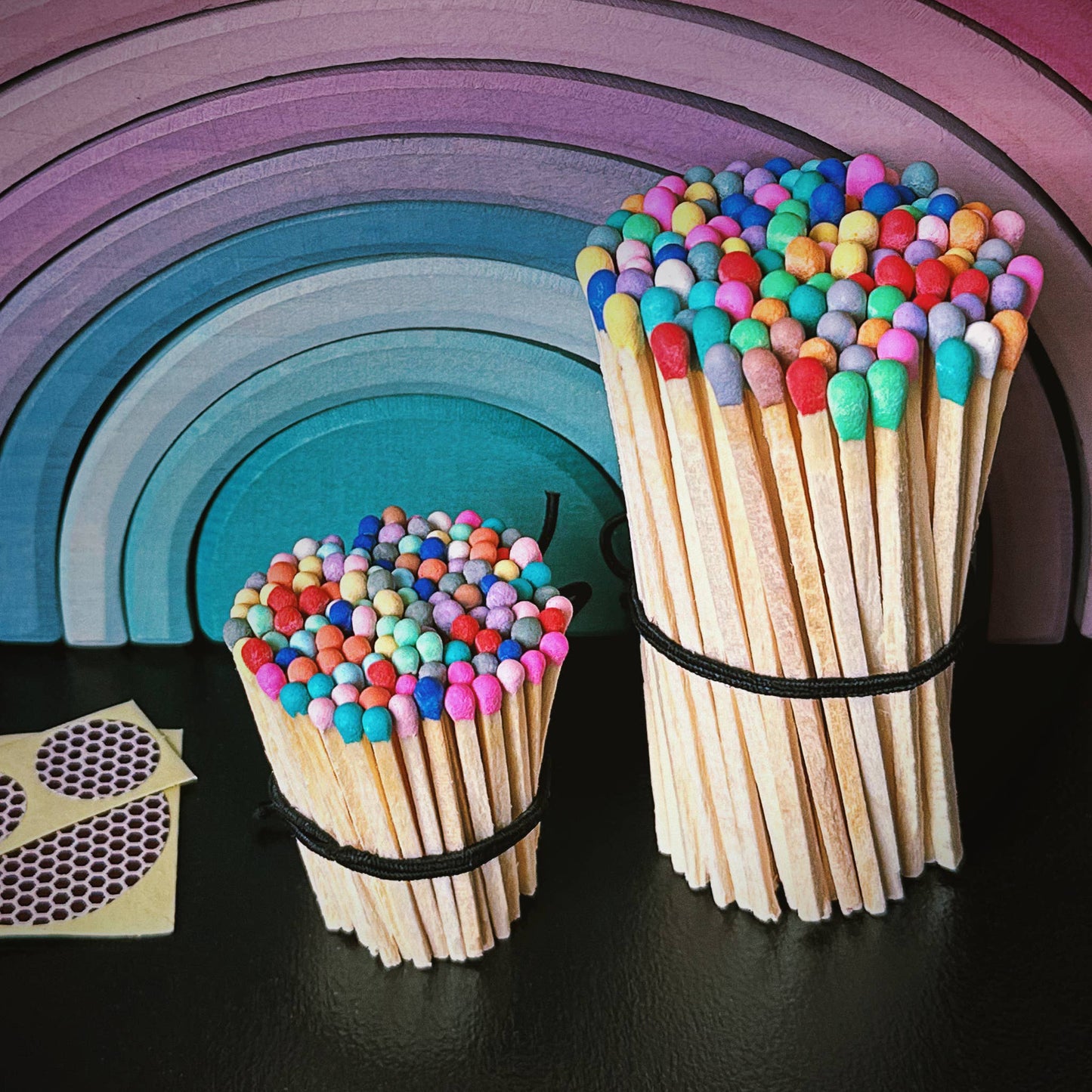 Rainbow Decorative Matches - Sizes & Styles of Your Choice