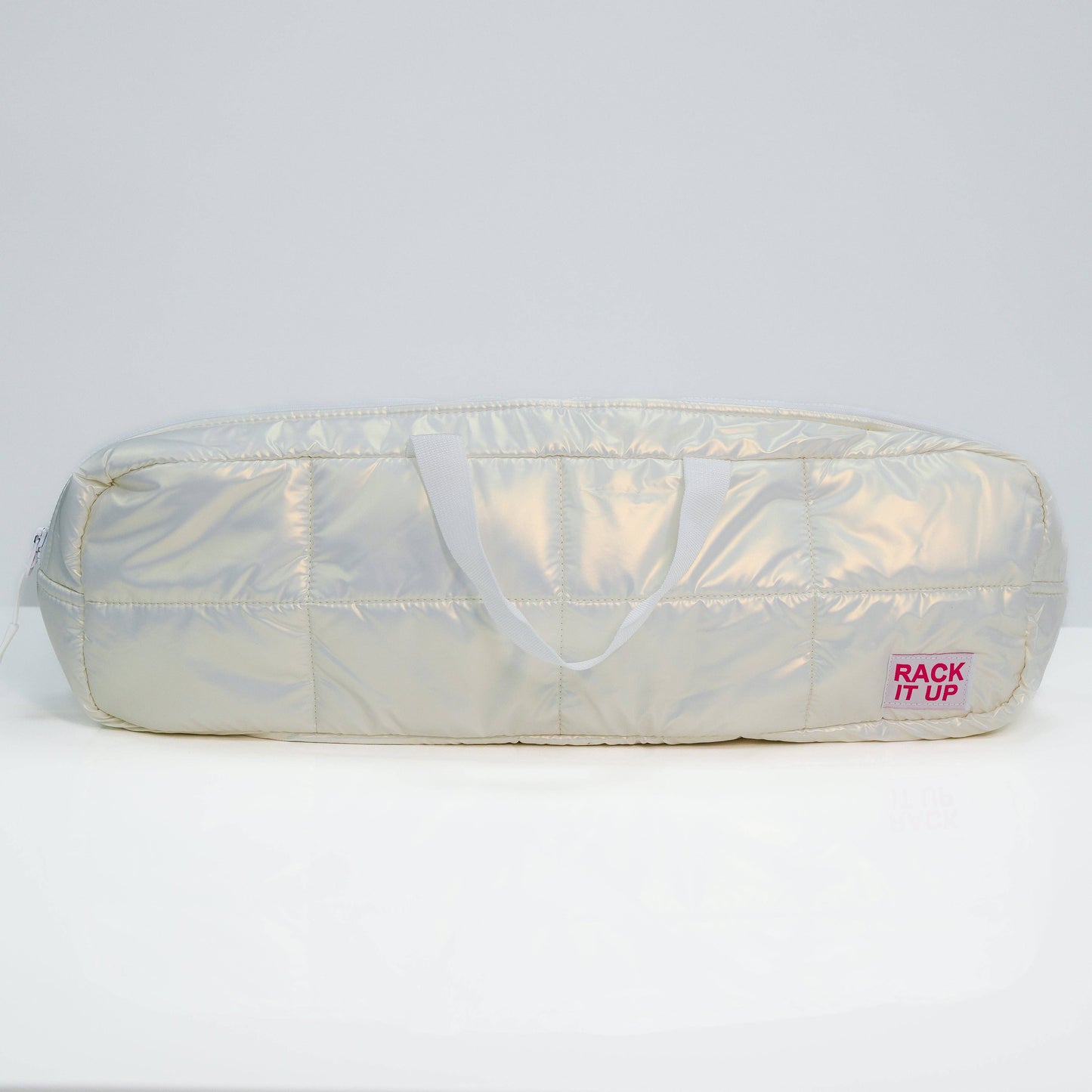 Rack It Up Metallic White Bag