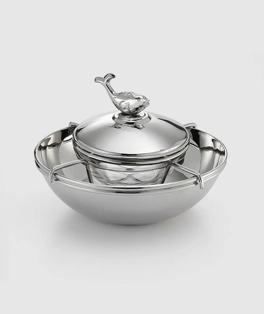 Beluga Caviar Server Set w/ Glass Insert